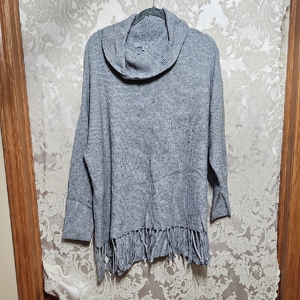 Ruff Hewn Gray Cowl Neck Sweater